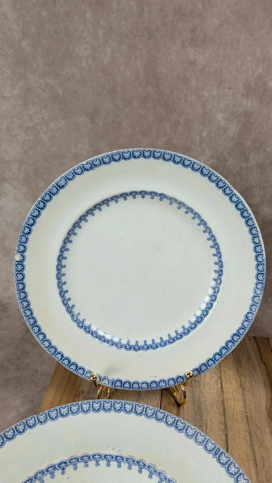 Lot of 4 old English plates – Etruscan Border model – photo 5